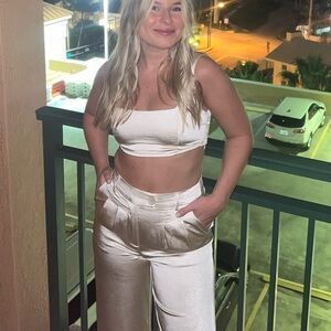 Princess Polly Cream Jumpsuit